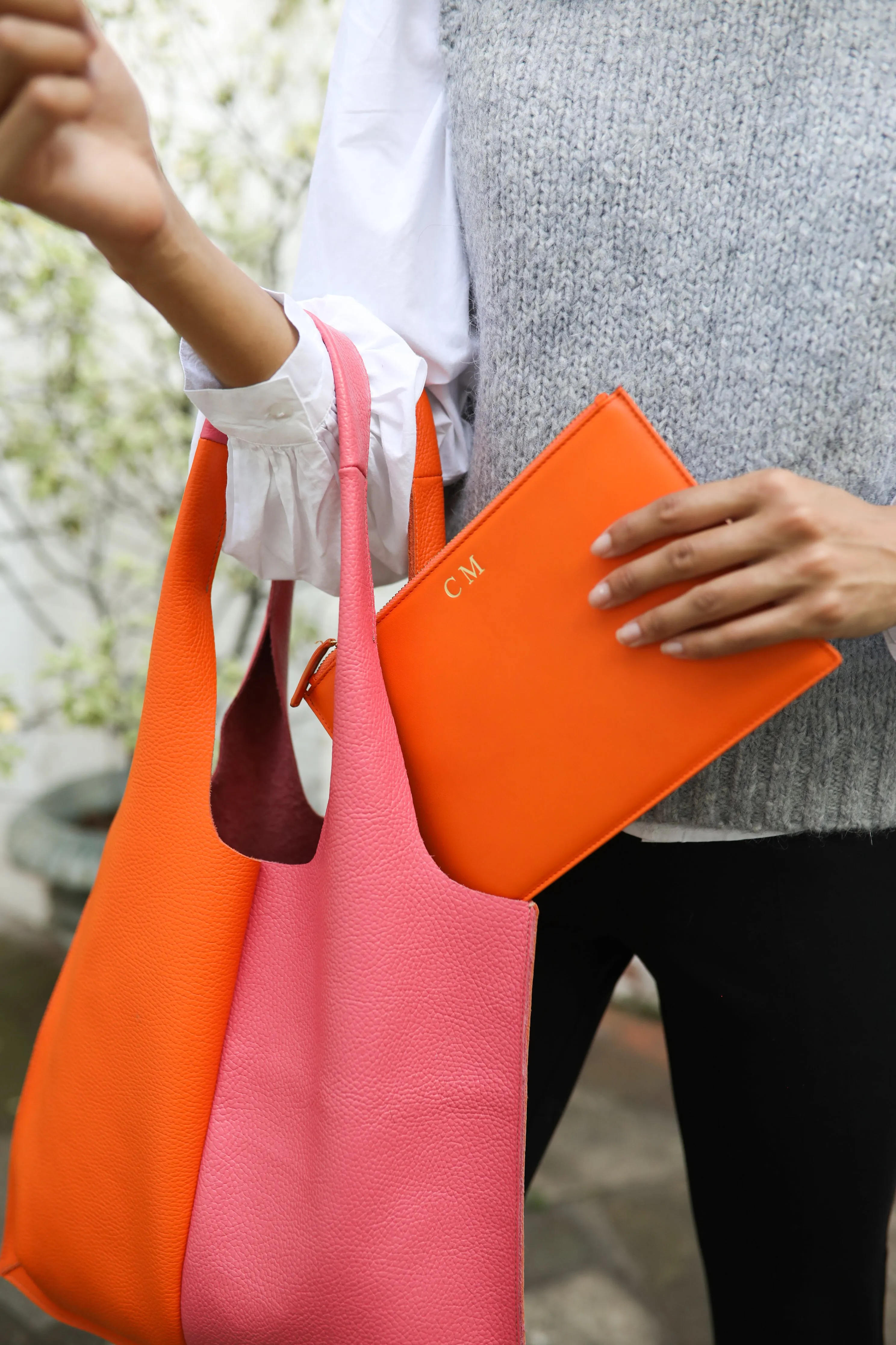 Pink and Orange Tote Bag
