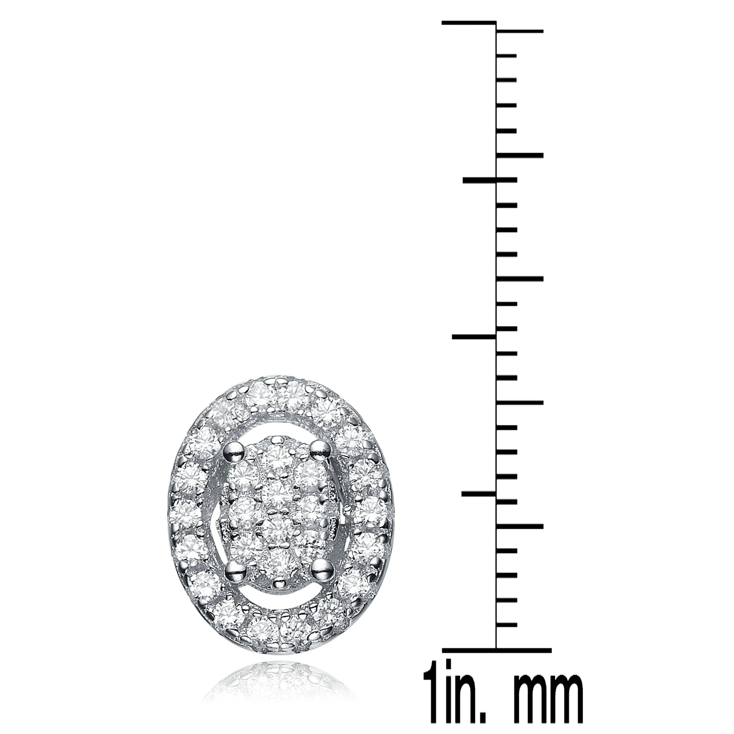 Raquelle Oval Halo Earrings