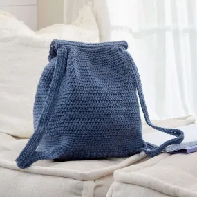 Red Heart Crochet Patch Backpack