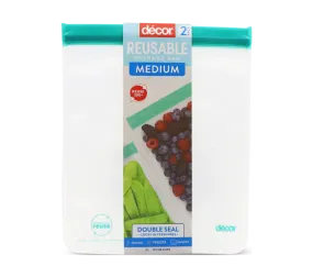 Reusable Flat Storage Bag, 2L, 2pk