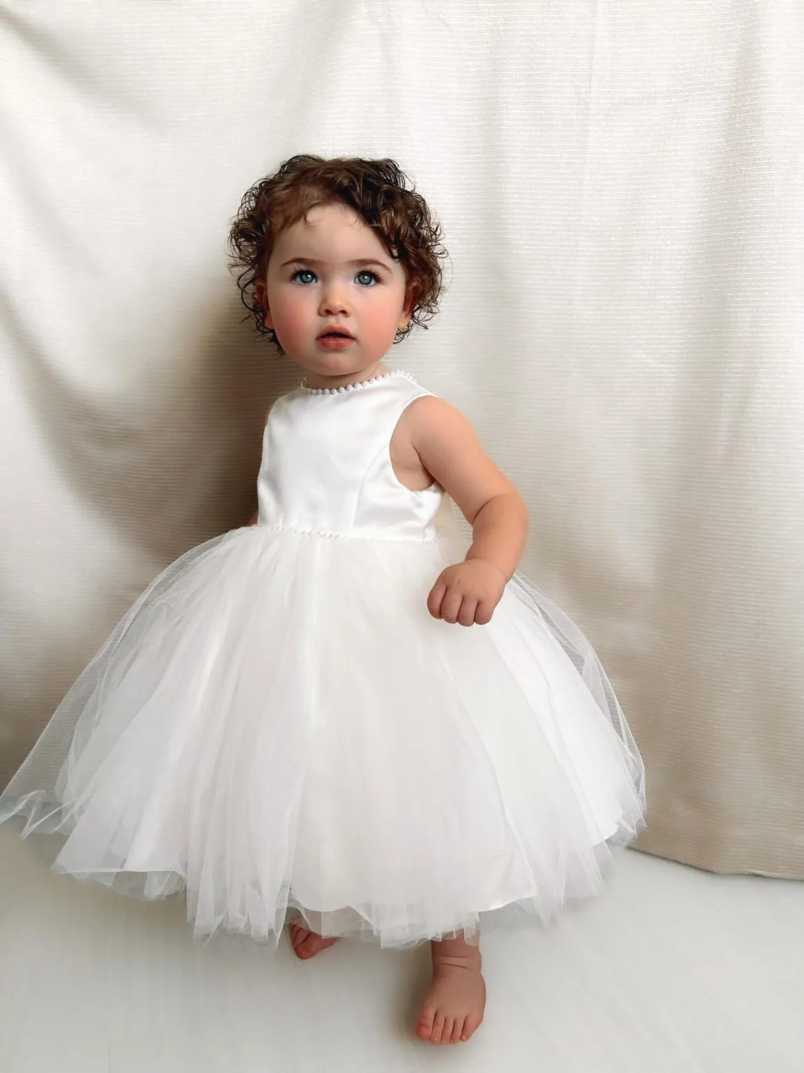 Sarah Louise Ivory Pearl Occasion Dress