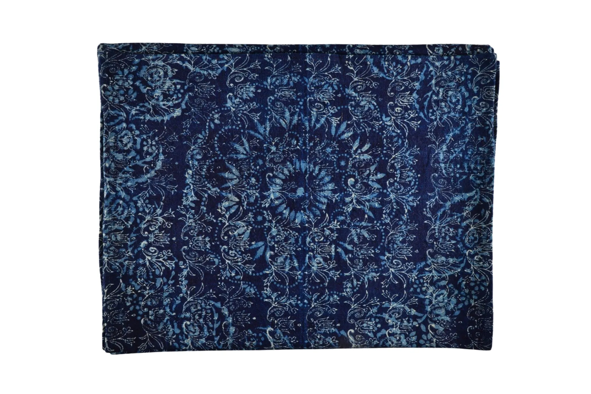 Table runner: Antique handwoven Hungarian hemp indigo over dye - TW93