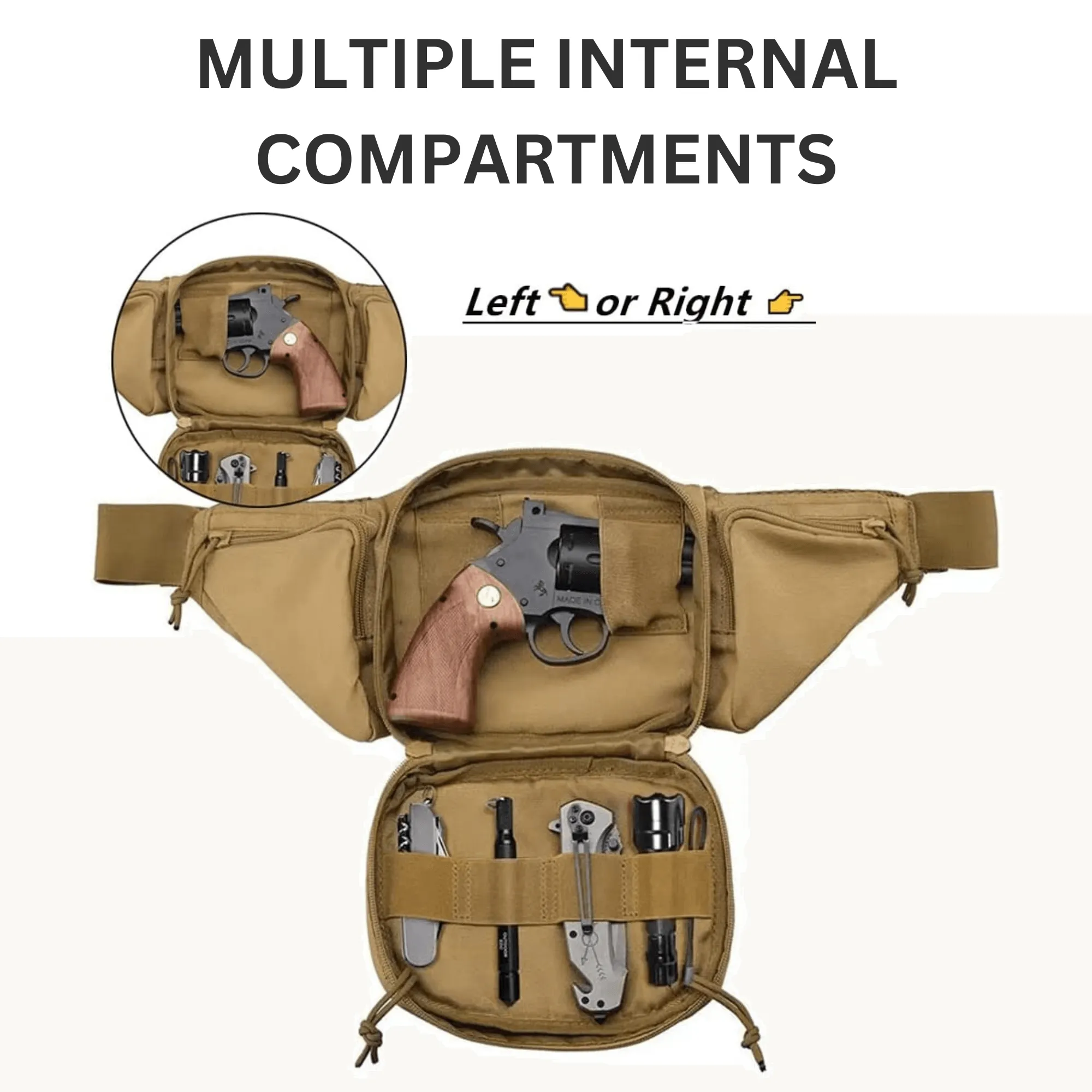 Tactical Military Fanny Pack Waist Bag & MOLLE EDC Pouch For Outdoor