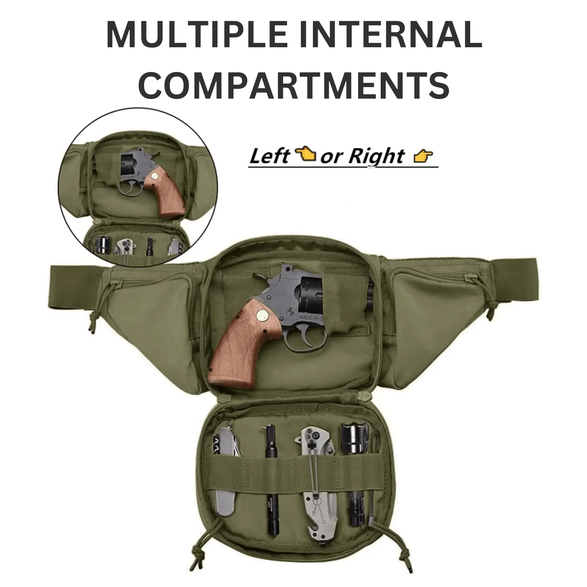 Tactical Military Fanny Pack Waist Bag & MOLLE EDC Pouch For Outdoor