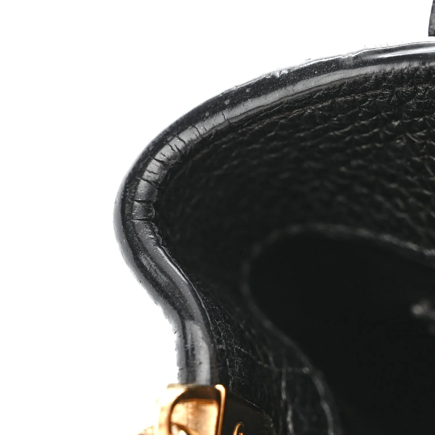Taurillon Mini Chain Capucines Black