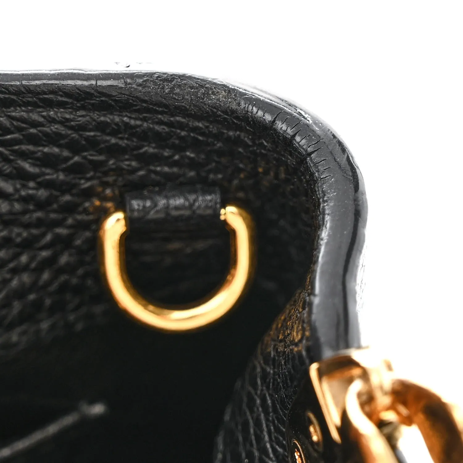 Taurillon Mini Chain Capucines Black