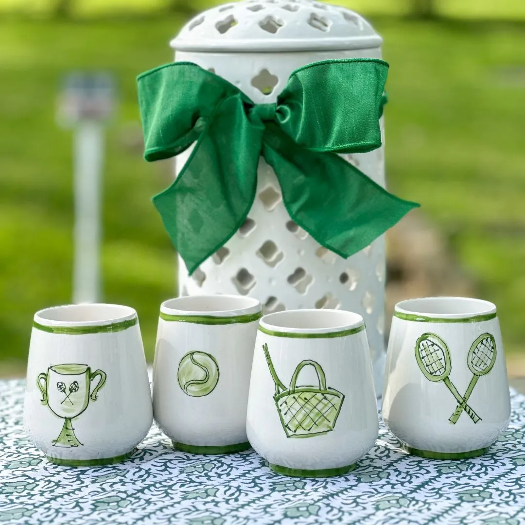Tennis Themed Stemless Glasses