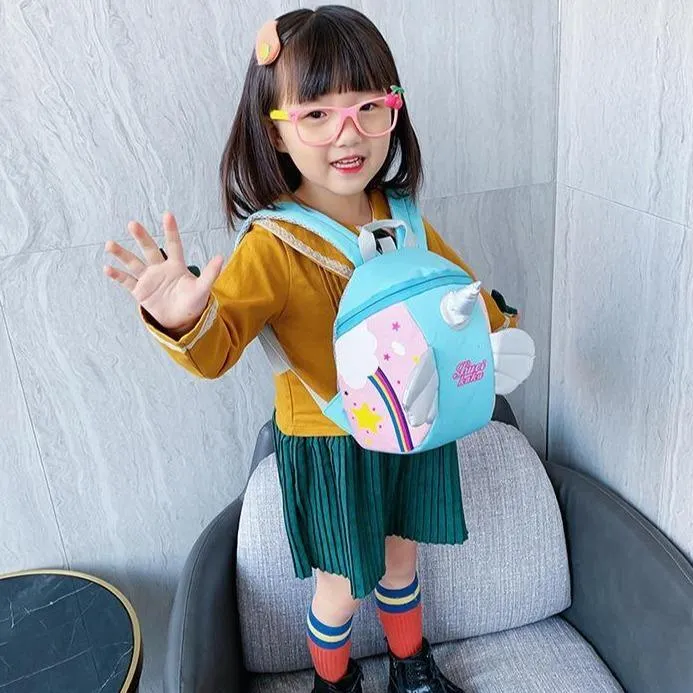Unicorn Safety Tether Unisex Backpack Children's Backpack Kindergarten School Bag Kids Backpack