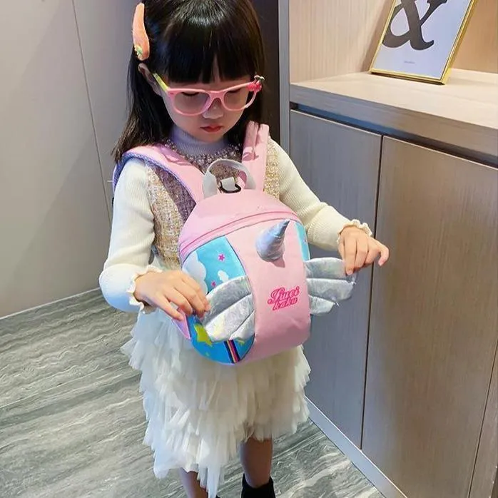 Unicorn Safety Tether Unisex Backpack Children's Backpack Kindergarten School Bag Kids Backpack