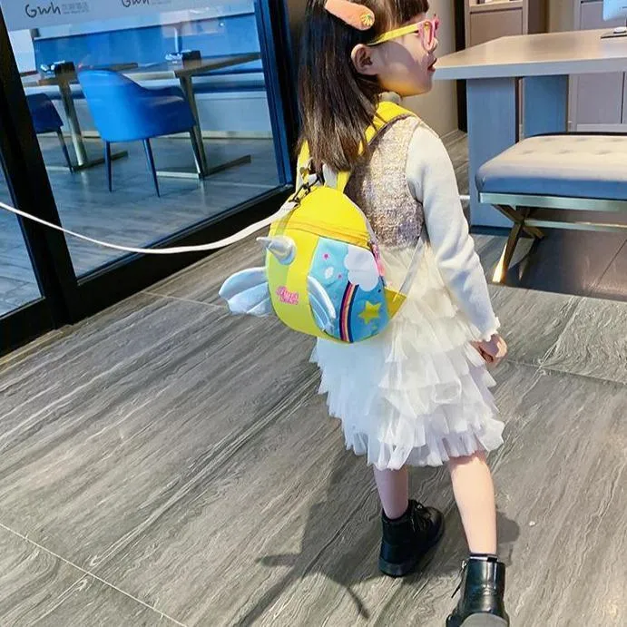 Unicorn Safety Tether Unisex Backpack Children's Backpack Kindergarten School Bag Kids Backpack
