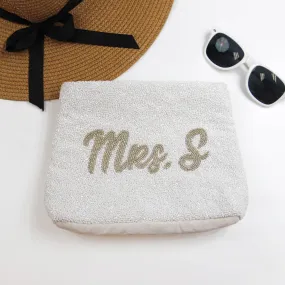 Velvet Beaded Pouch Clutch (CLB)