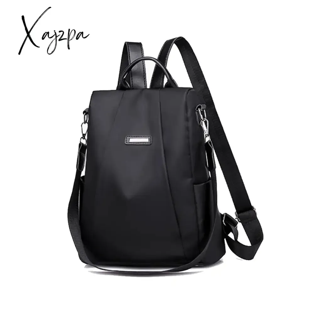 Xajzpa - Waterproof Oxford Women Backpack Fashion Anti-Theft School Bagpack Luxury Designer Female Large Capacity Travel Shoulder Handbag